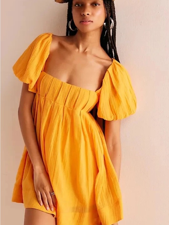 Free People Dresses & Skirts - Free People Marina Mini Dress Casual Endless Summer Pleated Size L